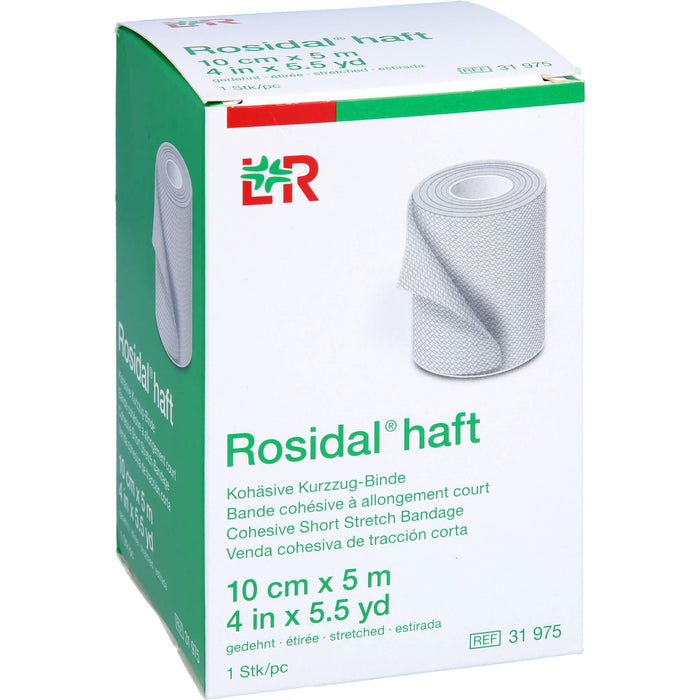 Rosidal haft Kompress.Bind. 10cmx5m, 1 pc Bandage