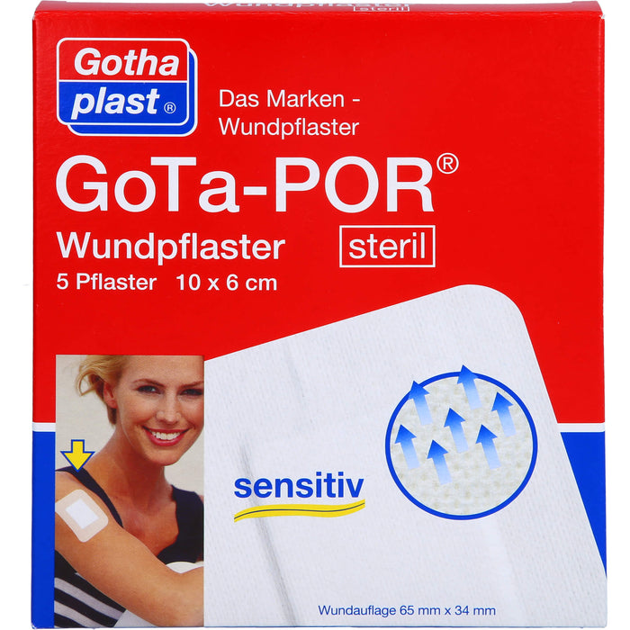 GoTa-POR Wundpflaster steril 100 mm x 60 mm, 5 pcs. Patch