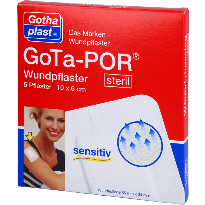 GoTa-POR Wundpflaster steril 100 mm x 60 mm, 5 pcs. Patch