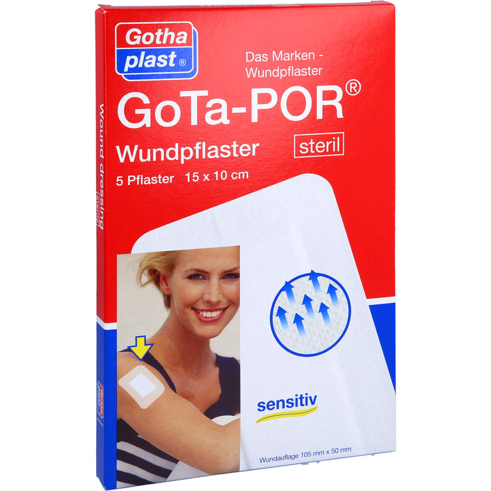 GoTa-POR Wundpflaster steril 150 mm x 100 mm, 5 pcs. Patch