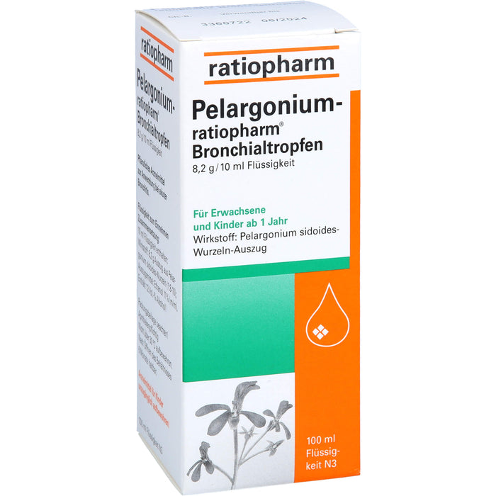 Pelargonium-ratiopharm Bronchialtropfen, 100 ml Solution