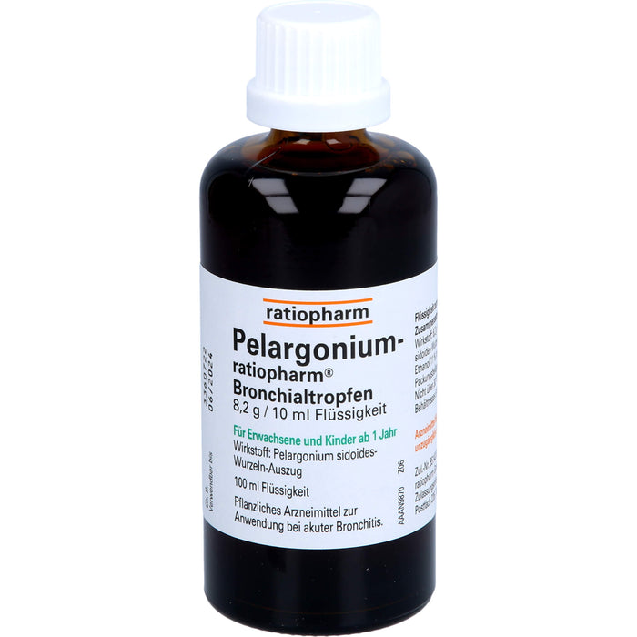 Pelargonium-ratiopharm Bronchialtropfen, 100 ml Lösung