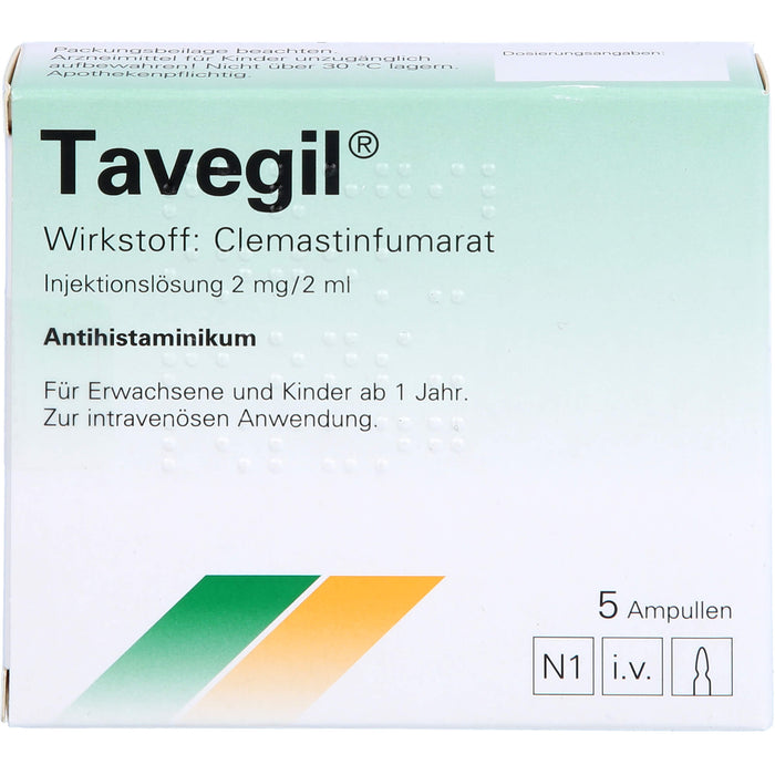 Tavegil Injektionslösung Antihistaminikum, 5 pc Ampoules