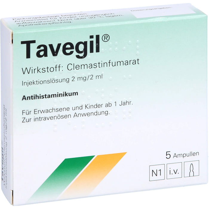 Tavegil Injektionslösung Antihistaminikum, 5 pc Ampoules