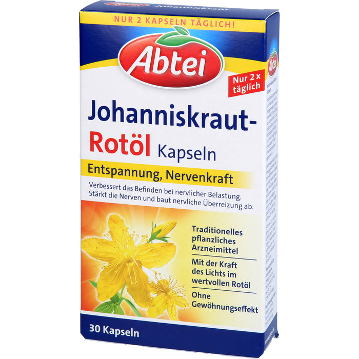 Abtei Johanniskraut-Rotöl Kapseln, 30 St KAP