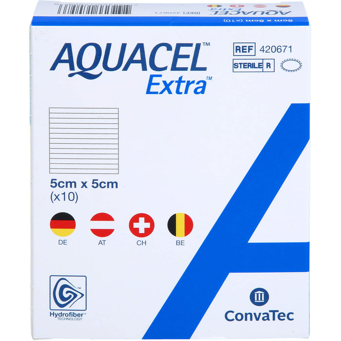 AQUACEL Extra 5x5cm Verband, 10 St VER