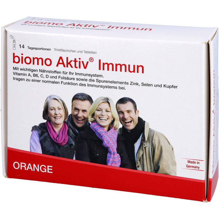 biomo Aktiv Immun Trinkfläschchen und Tabletten, 14 pc Portions