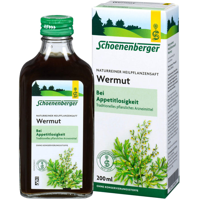 Schoenenberger Wermut naturreiner Heilpflanzensaft, 200 ml Lösung