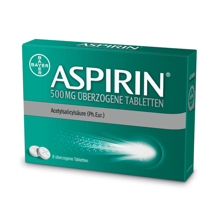 ASPIRIN 500 mg überzogene Tabletten, 8 pcs. Tablets