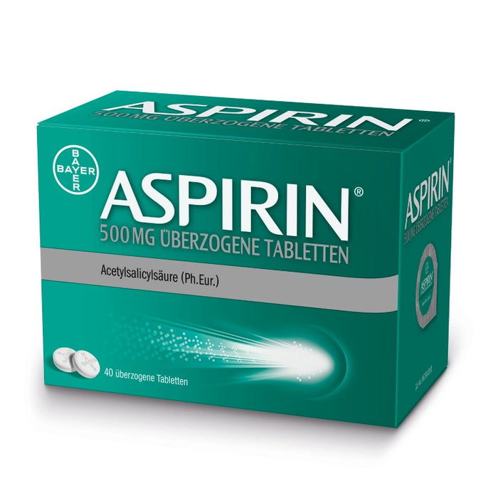 ASPIRIN 500 mg überzogene Tabletten, 40 pcs. Tablets