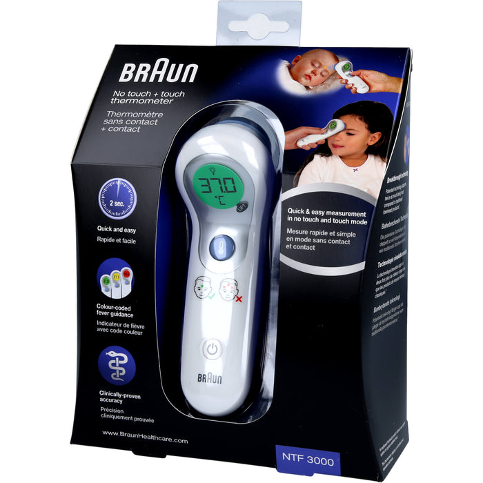 Braun NTF3000 No-Touch u. Stirnthermometer, 1 St