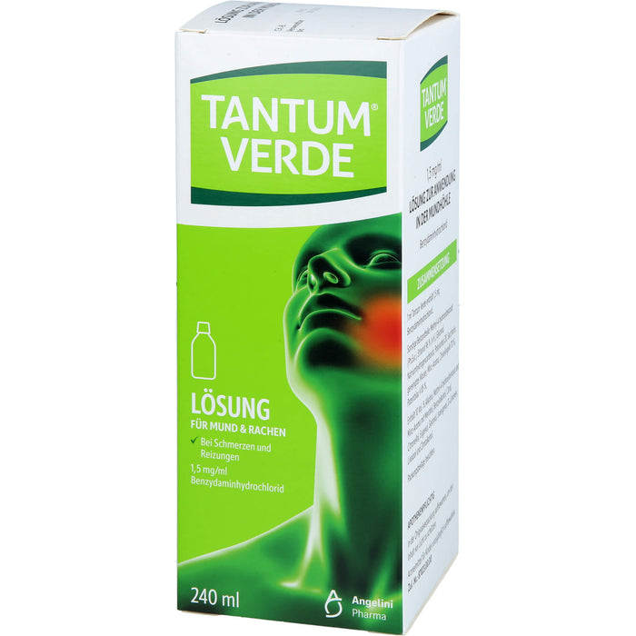 TANTUM VERDE Lösung bei Schmerzen und Reizungen im Mund- und Rachenraum, 240 ml Solution