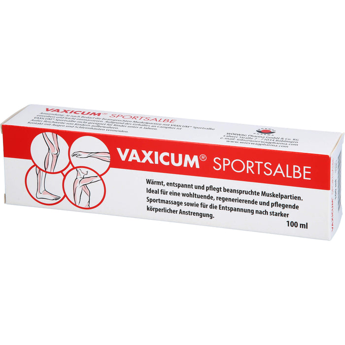 VAXICUM Sportsalbe wärmt, entspannt und pflegt beanspruchte Muskelpartien, 100 ml Salbe