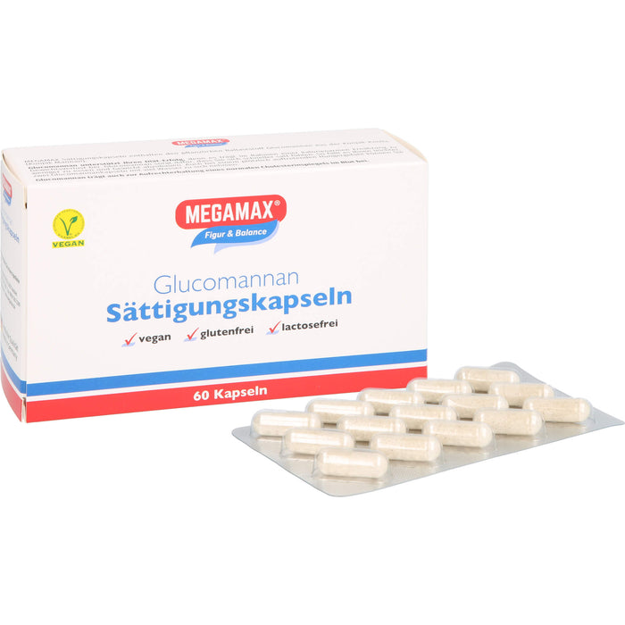 MEGAMAX Figur & Balance Glucomannan Sättigungskapseln, 60 pcs. Capsules