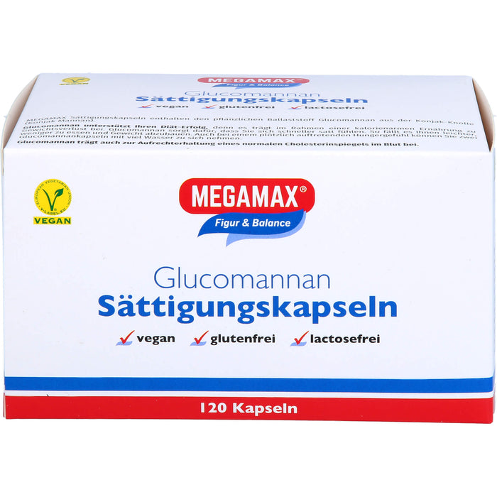 MEGAMAX Figur & Balance Glucomannan Sättigungskapseln, 120 St. Kapseln