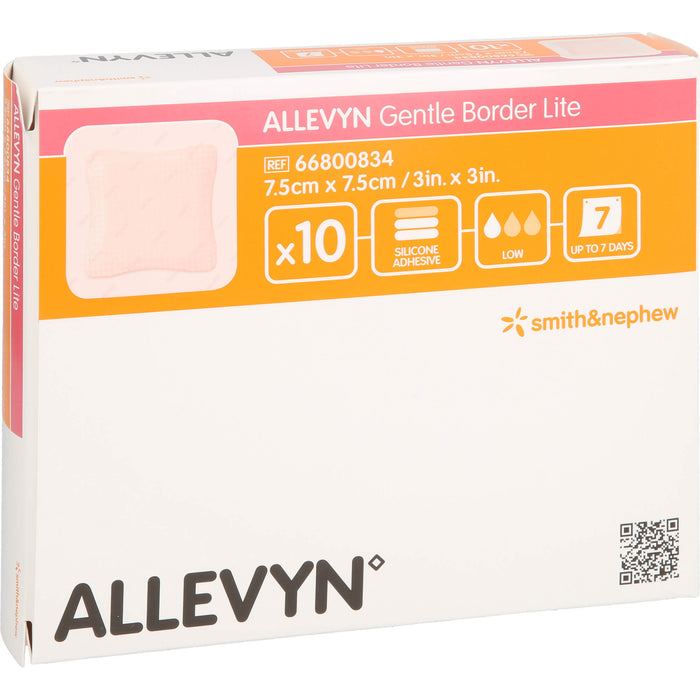 ALLEVYN Gentle Border Lite 7,5x7,5cm Verband, 10 St VER