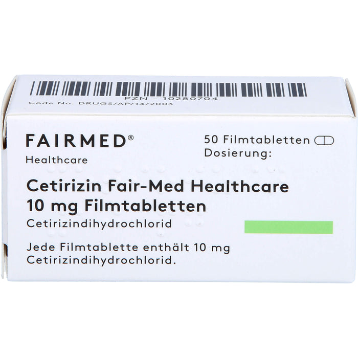 Cetirizin Fair-Med Healthcare 10 mg Filmtabletten, 50 St. Tabletten