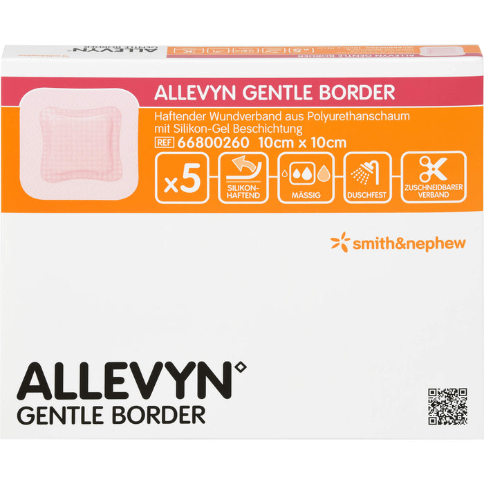 Allevyn Gentle Border 10cmx10cm, 5 St VER