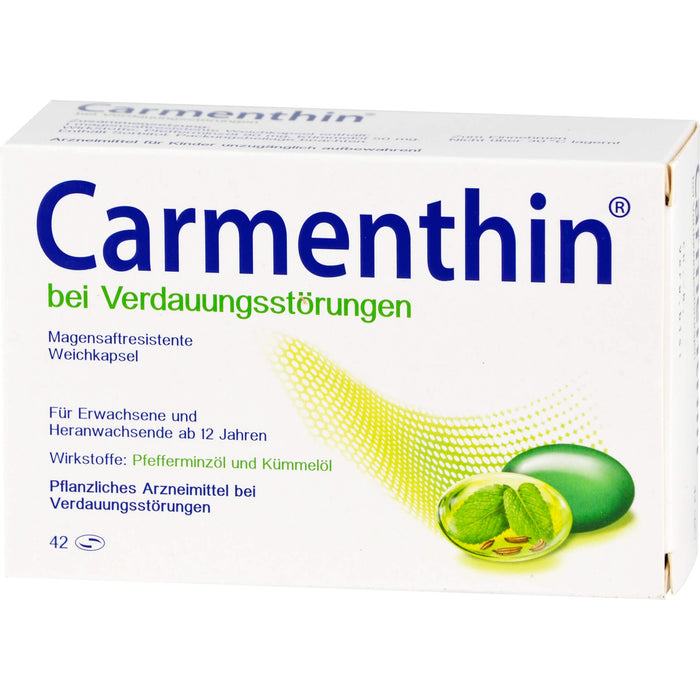 Carmenthin Weichkapseln bei Verdauungsstörungen, 42 pc Capsules