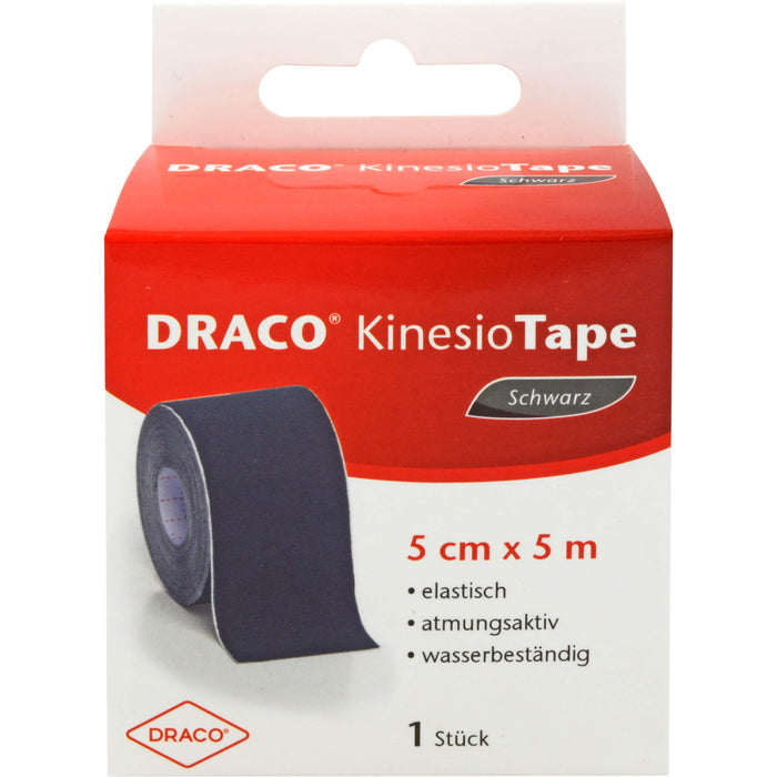 Draco Kinesiotape 5mx5cm schwarz, 1 St VER