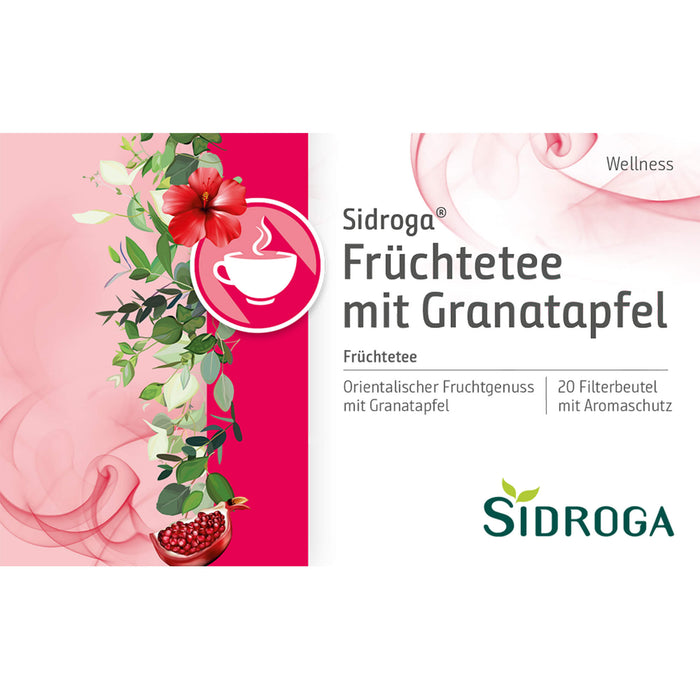 Sidroga Wellness Früchtetee mit Granatapfel, 20 pc Sac filtrant