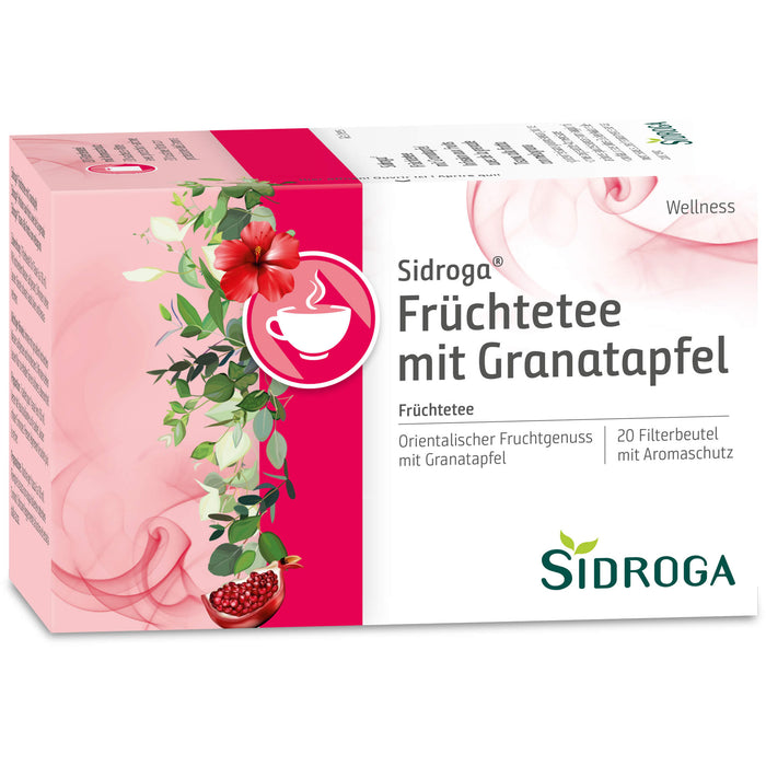 Sidroga Wellness Früchtetee mit Granatapfel, 20 pc Sac filtrant