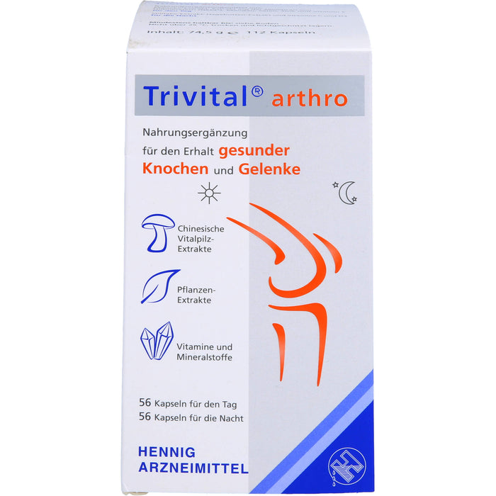 Trivital arthro Kapseln für den Tag und für die Nacht für den Erhalt gesunder Knochen und Gelenke, 12 St. Kapseln