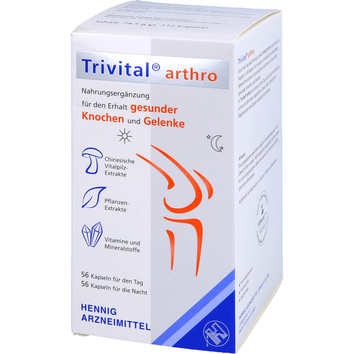 Trivital arthro Kapseln für den Tag und für die Nacht für den Erhalt gesunder Knochen und Gelenke, 12 St. Kapseln