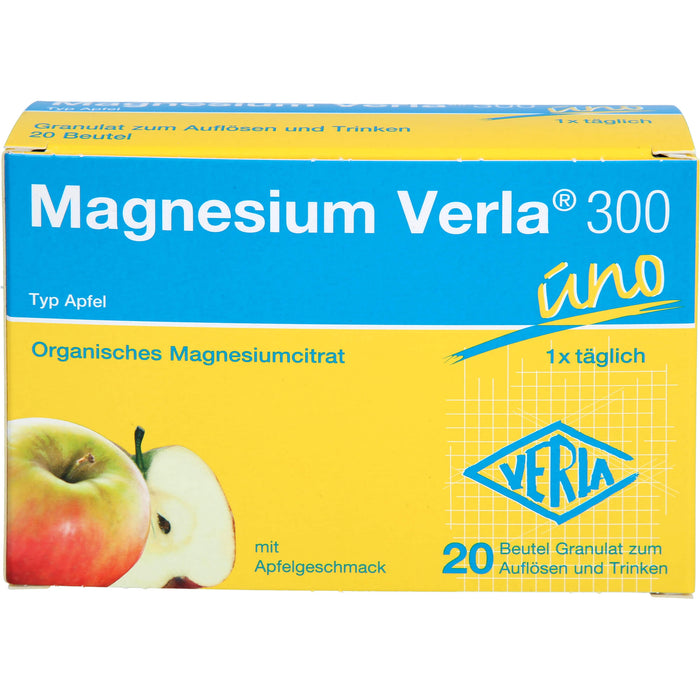 Magnesium Verla 300 uno Typ Apfel Granulat, 20 pcs. Sachets