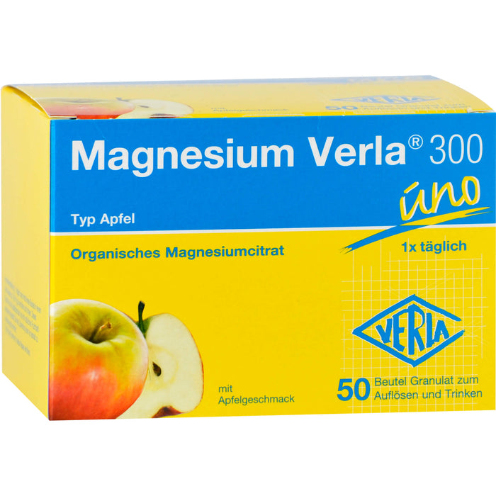 Magnesium Verla 300 uno Typ Apfel Granulat, 50 pcs. Sachets