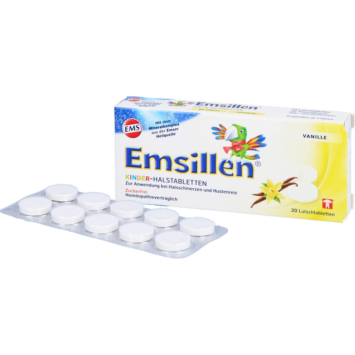 Emsillen Kinder-Halstabletten Vanille, 20 pcs. Tablets