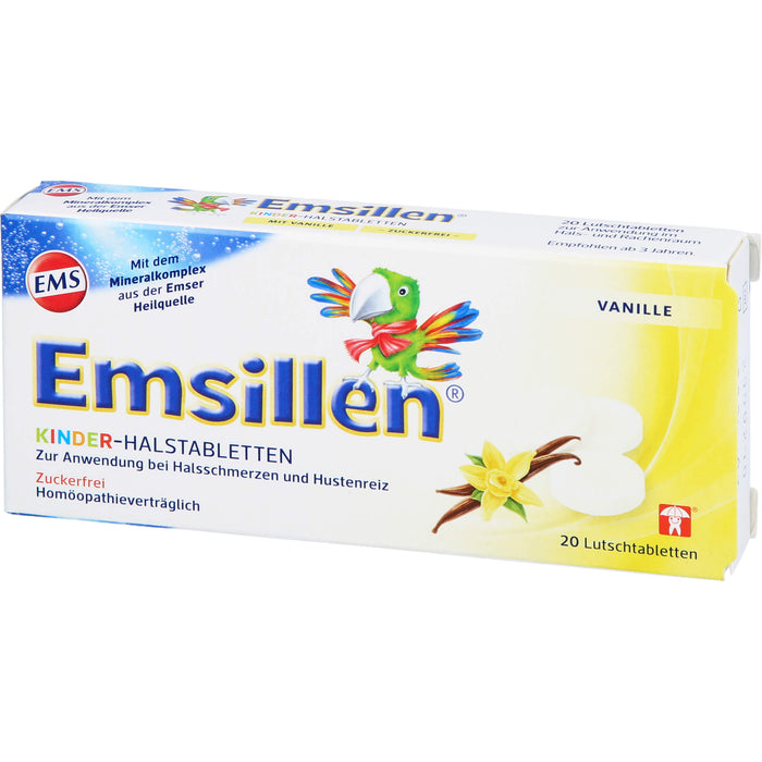 Emsillen Kinder-Halstabletten Vanille, 20 pc Tablettes