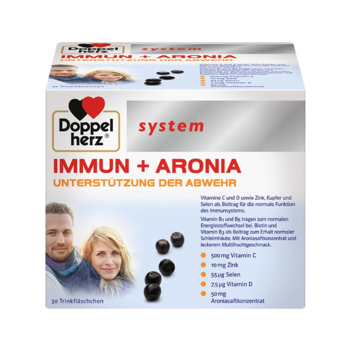 Doppelherz Immun + Aronia system Ampullen zur Unterstützung der Abwehr, 30 St. Ampullen