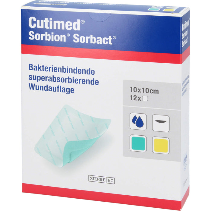 Cutimed Sorbion Sorbact 10x10cm, 12 St KOM