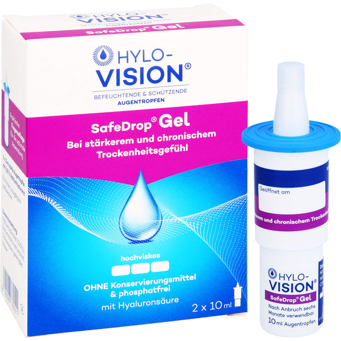 HYLO-VISION SafeDrop Gel Augentropfen, 20 ml Solution