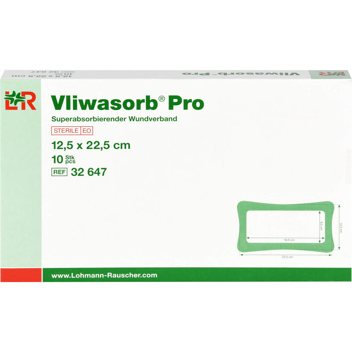 Vliwasorb Pro superabsorb. steril 12,5x12,5cm, 10 St KOM