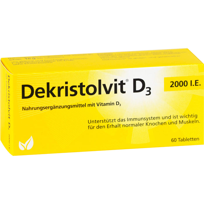 Dekristolvit D3 2000 I.E. Tabletten unterstützt das Immunsystem, 60 pc Tablettes