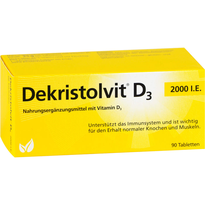 Dekristolvit D3 2000 I.E. Tabletten unterstützt das Immunsystem, 90 pc Tablettes