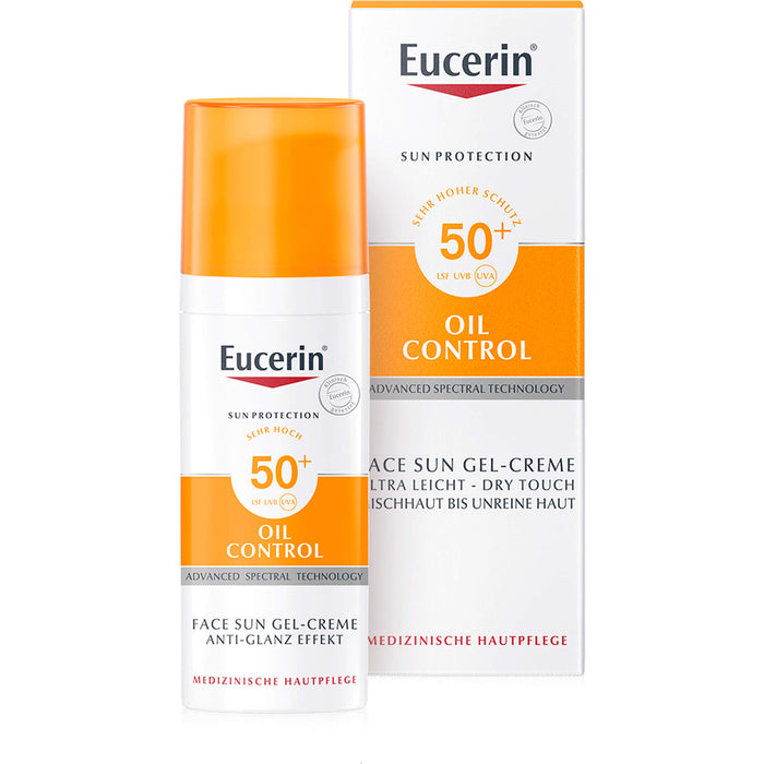 Eucerin Oil Control Face Sun Gel-Creme LSF 50+, 50 ml Crème