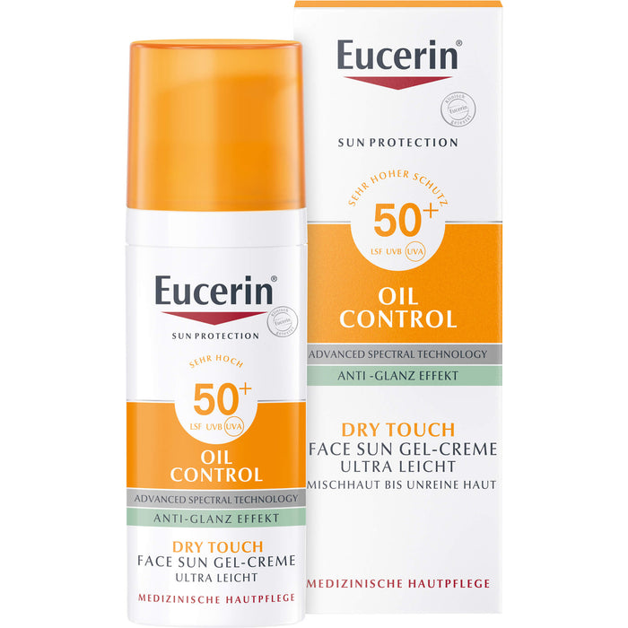 Eucerin Oil Control Face Sun Gel-Creme LSF 50+, 50 ml Crème