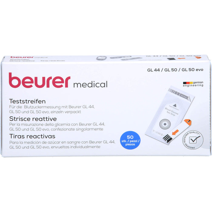 beurer medical Blutzucker Teststreifen, 50 pc Bandelettes réactives