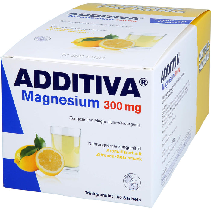 ADDITIVA Magnesium 300 mg Sachets, 60 pcs. Sachets