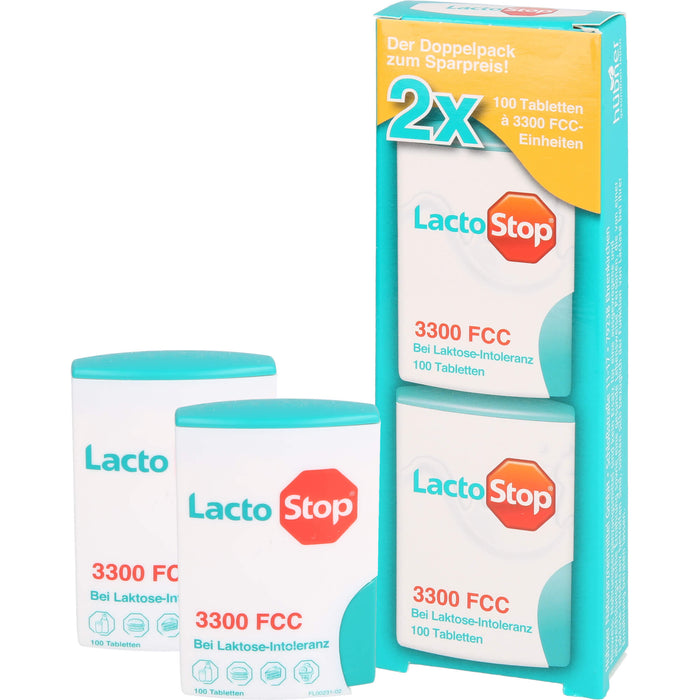 LactoStop 3300 FCC Tabletten bei Lactose-Intoleranz, 200 pcs. Tablets