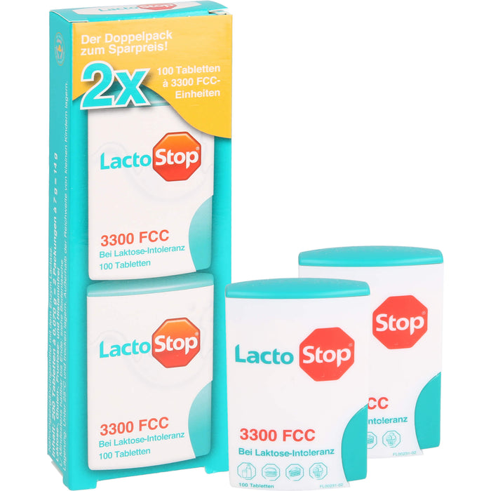 LactoStop 3300 FCC Tabletten bei Lactose-Intoleranz, 200 pcs. Tablets