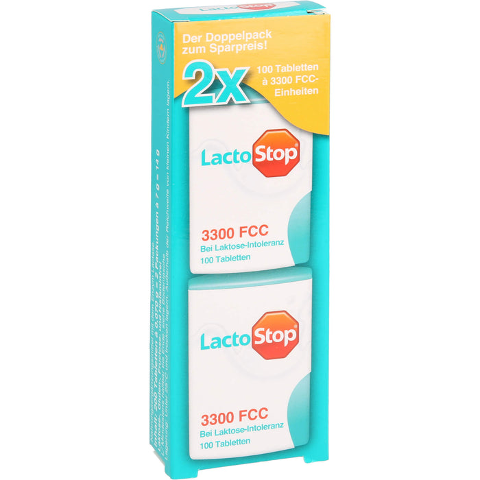 LactoStop 3300 FCC Tabletten bei Lactose-Intoleranz, 200 pc Tablettes