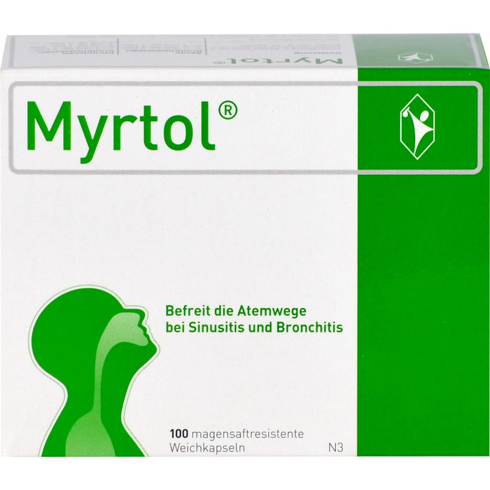 Myrtol Weichkapseln bei Sinusitis und Bronchitis, 100 pcs. Capsules