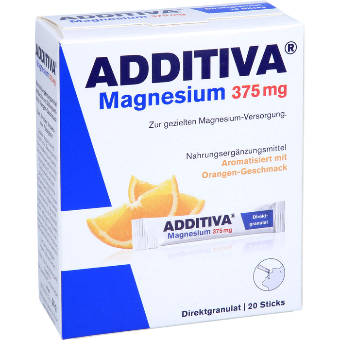 ADDITIVA Magnesium 375 mg Orange Direktgranulat, 20 St. Beutel