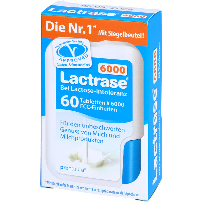 Lactrase 6000 bei Lactose-Intoleranz Tabletten, 60 pc Tablettes