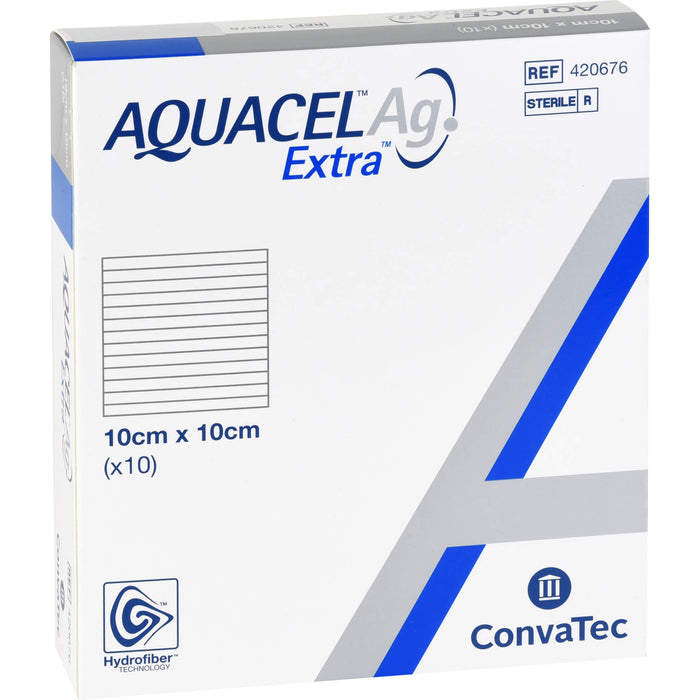 Aquacel Ag Extra 10x10cm Kompressen, 10 St KOM