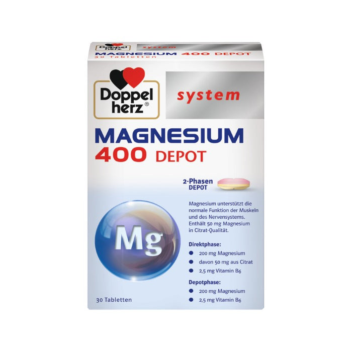 Doppelherz system Magnesium 400 Depot Tabletten, 30 St. Tabletten